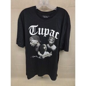 2Pac Tupac Shakur Graphic T-Shirt Men XL Black Amaru Entertainment 2024 Licensed